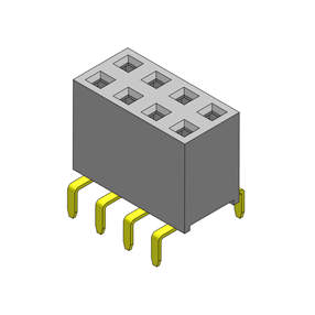 P/H2.54mm 双排排母 HF221