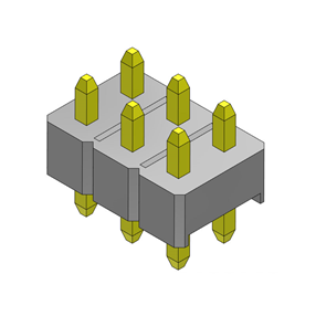 P/H2.54mm 双排排针 HA201